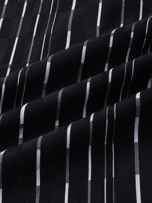 Minimalist Monochrome Vertical Stripes Kurta