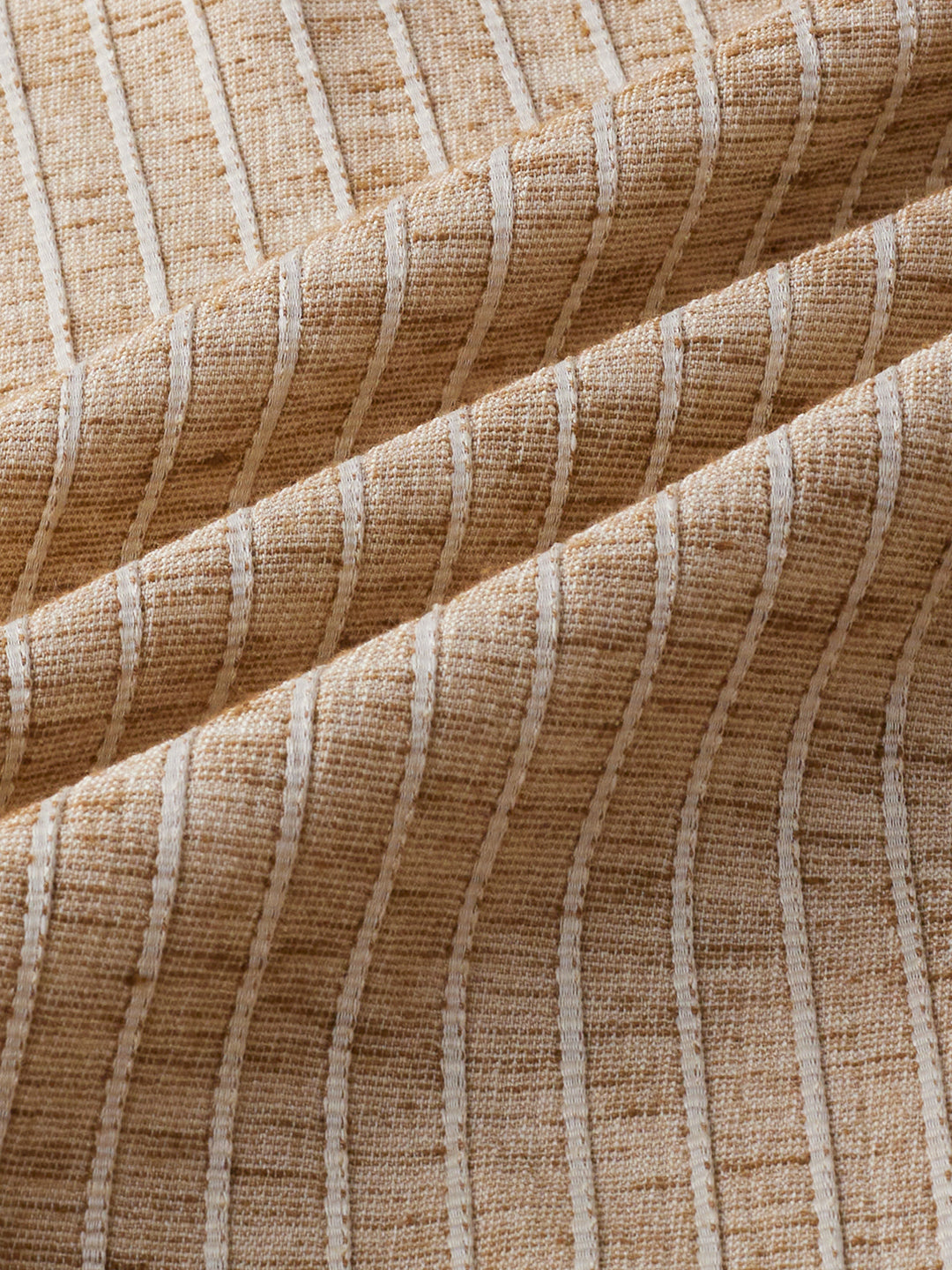 Sand Beige Textured Striped Kurta