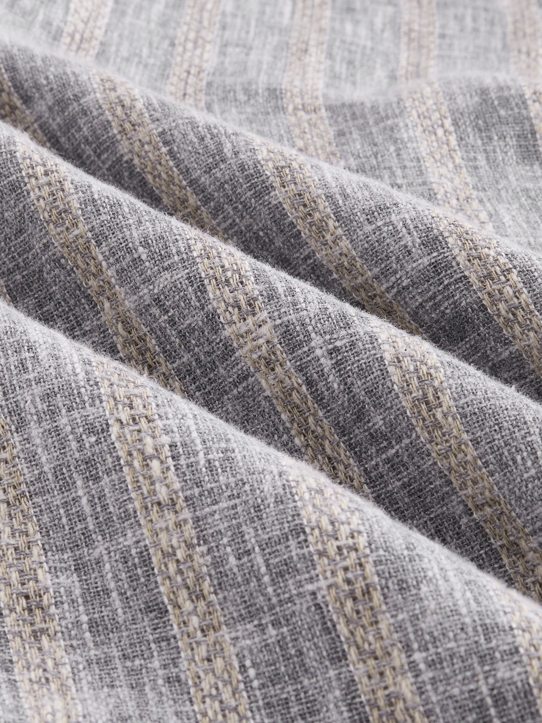 Misty Grey Trail Burlap Striped Kurta