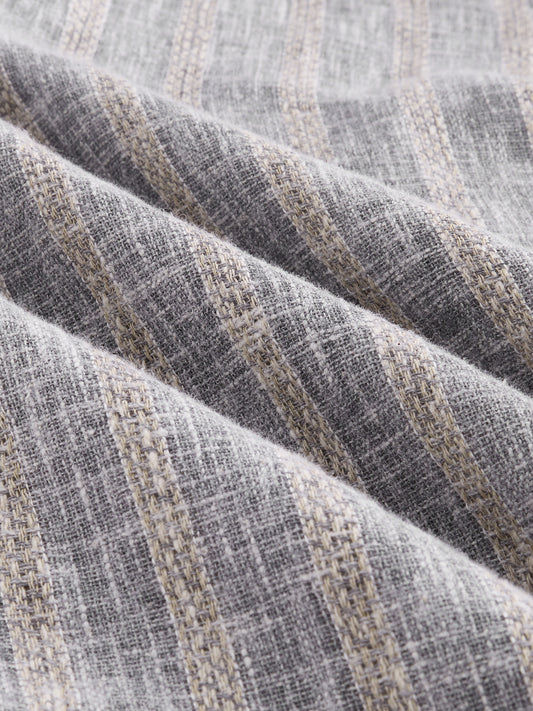 Misty Grey Trail Burlap Striped Kurta