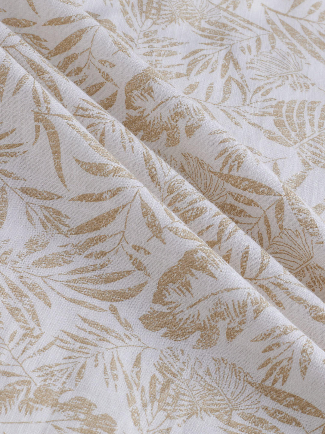 Classic Beige Leaf Printed Kurta