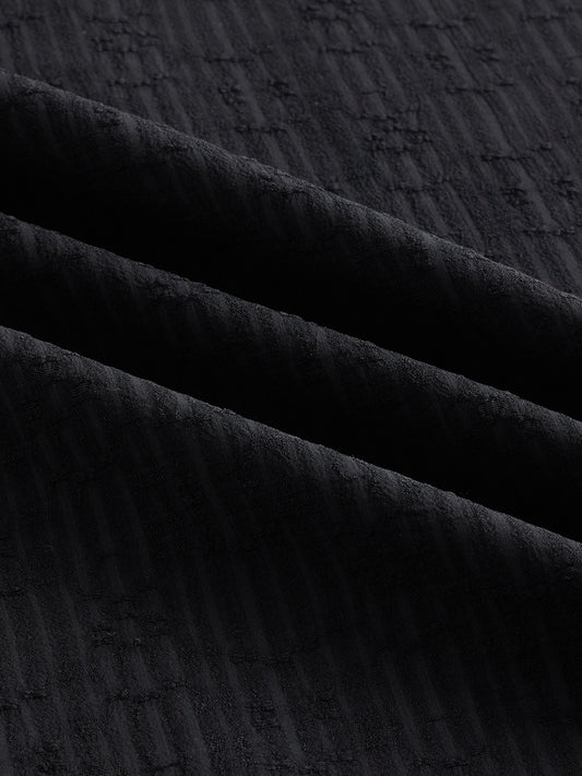 Detailed Black Jacquard Grace Kurta