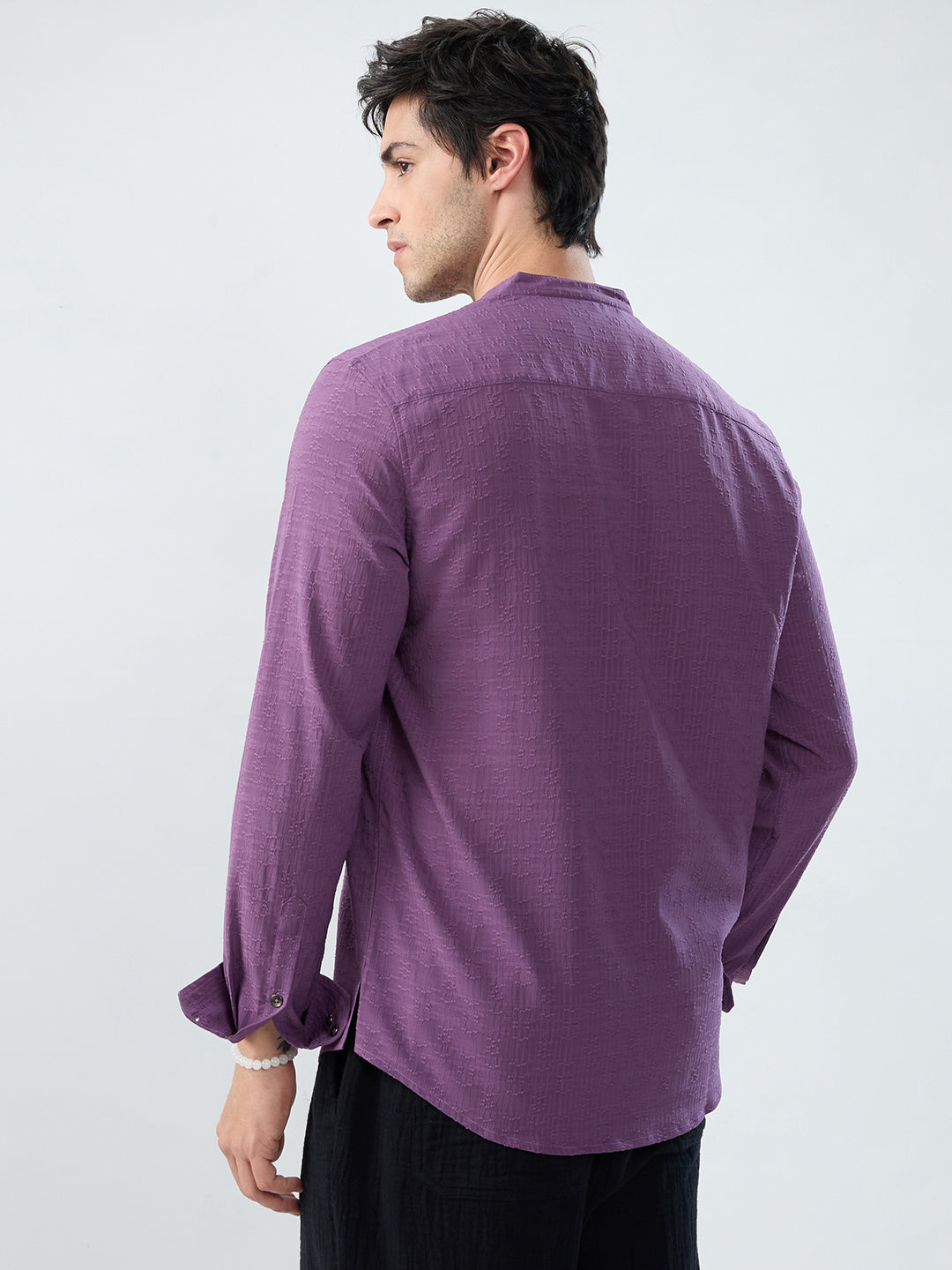 Luxury Purple Refined Jacquard Kurta