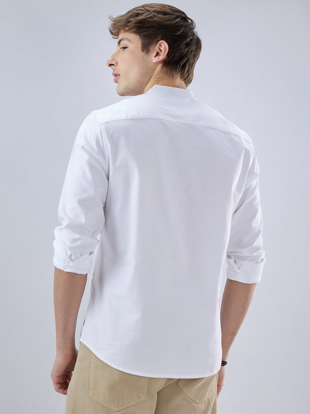 Elegant Pearl White Oxford Everyday Kurta