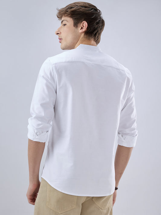 Elegant Pearl White Oxford Everyday Kurta