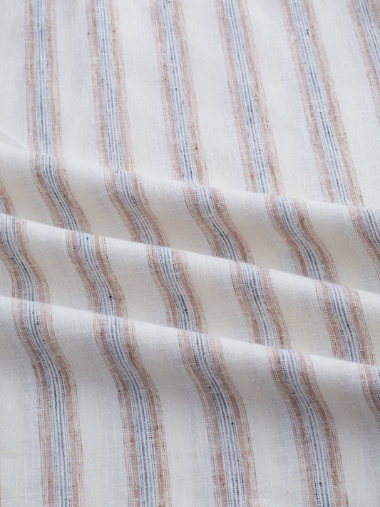 Ivory Multi Line Vertical Striped Kurta