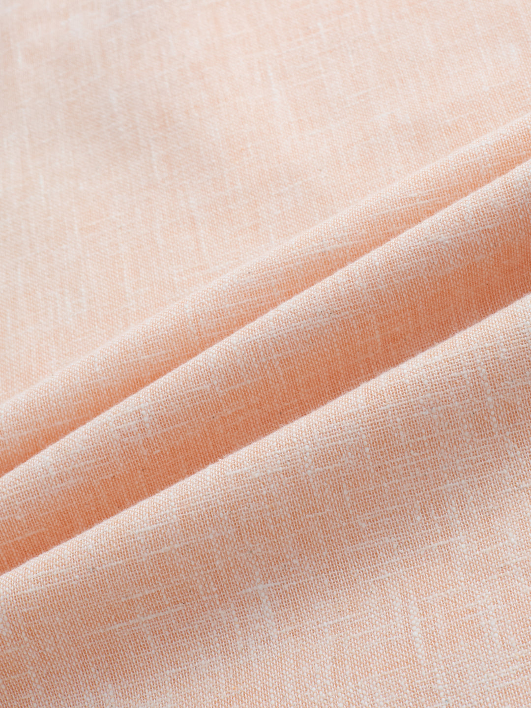 Creamy Peach Slub Textured Kurta