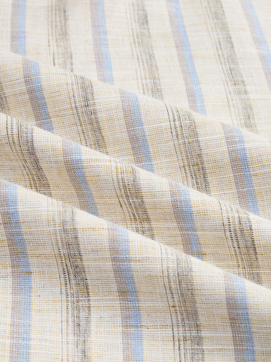 Classic Artic Blue & Ivory Striped Kurta