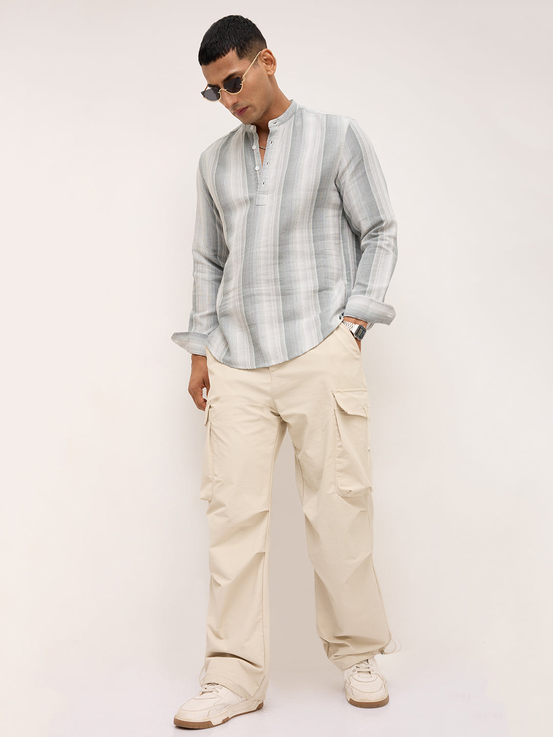 Green Multi-tone Terrain Kurta