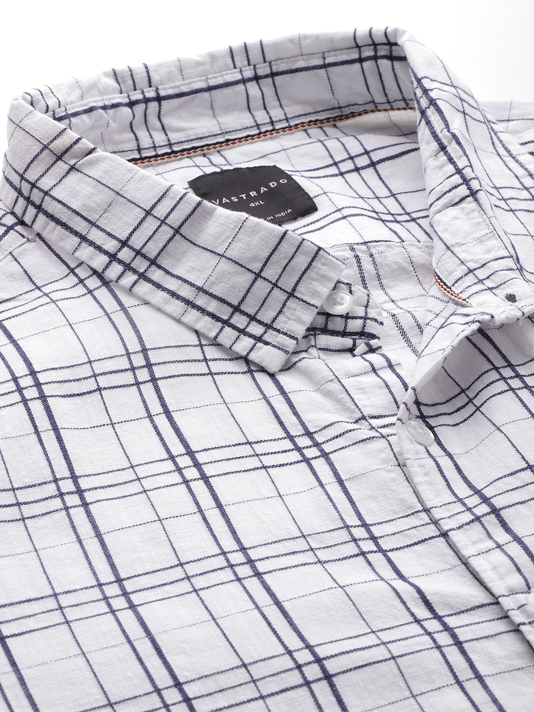 White Graph Checked Shirt