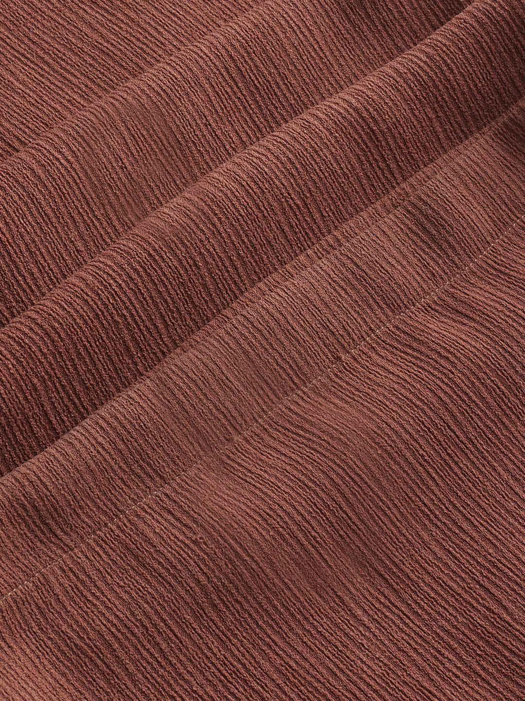 Saddle Brown Wide-Leg Crepe Comfort Trousers