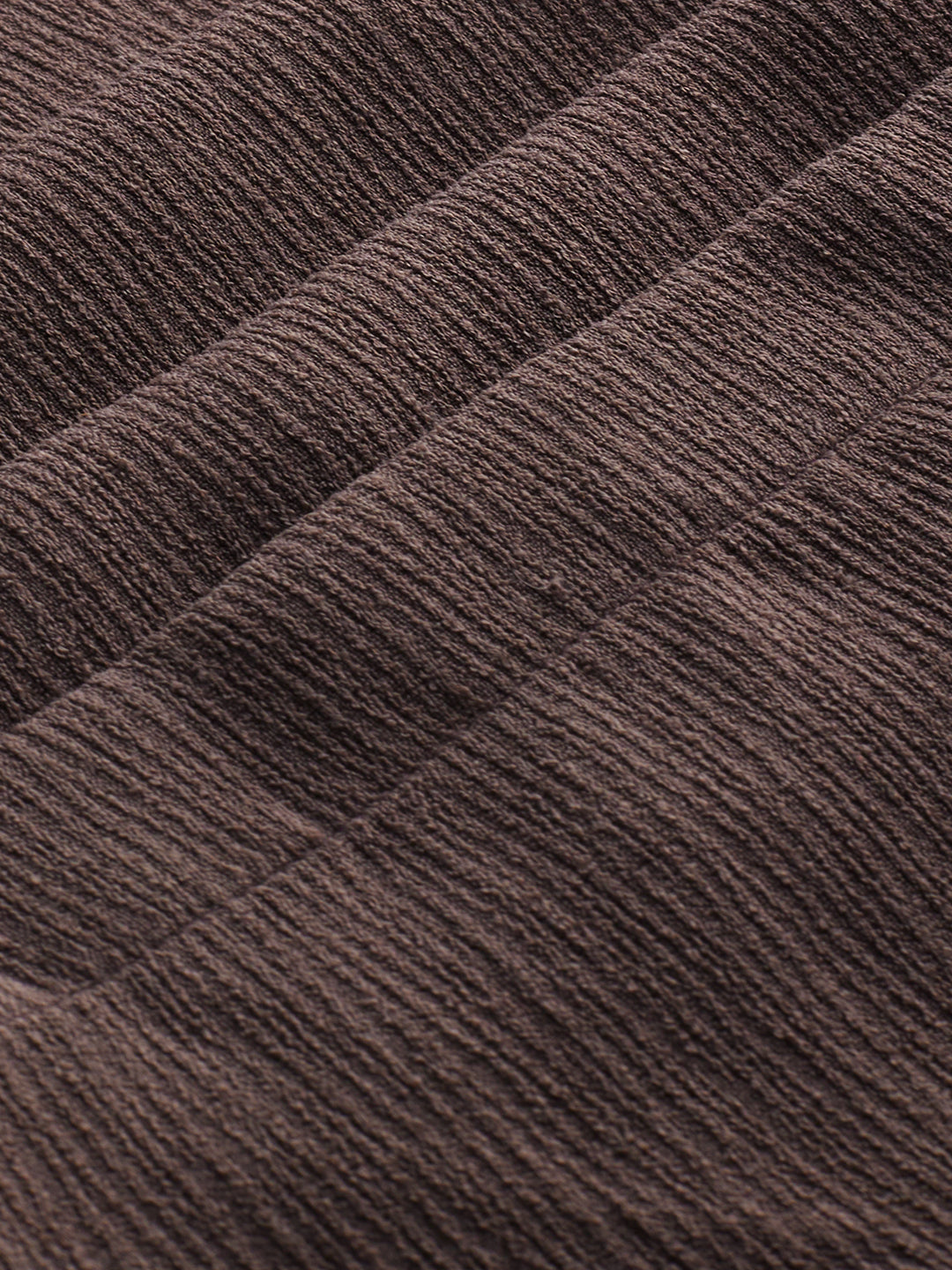 Bark Brown Soft Crepe Wide-Leg Trousers