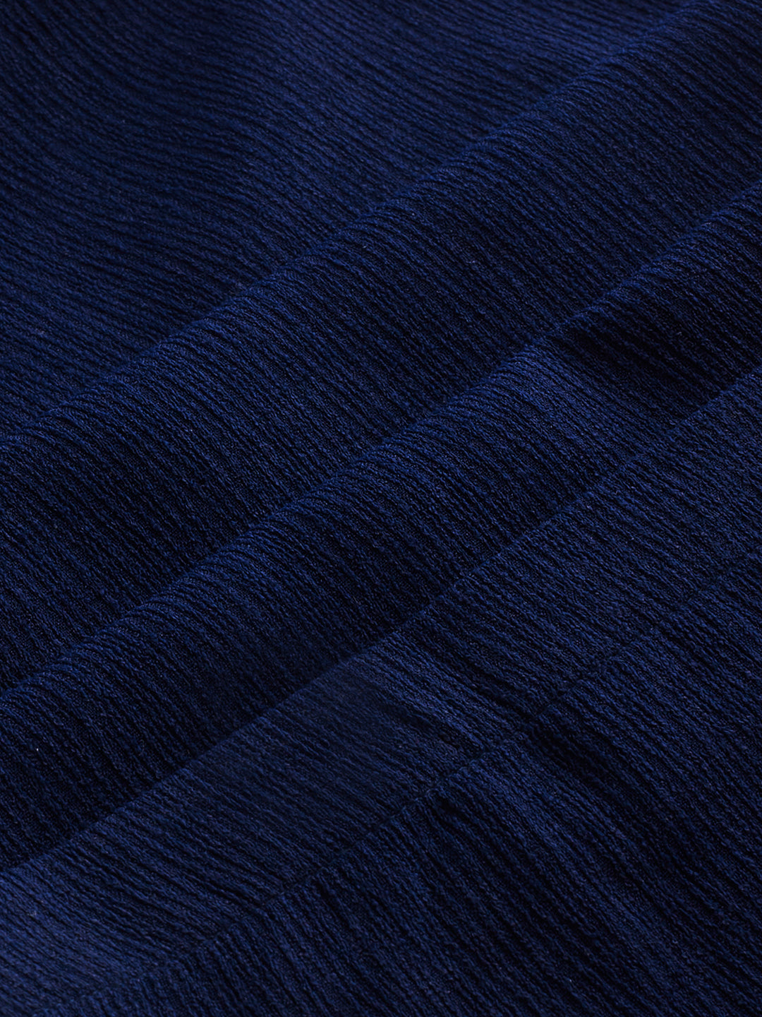 Navy Soft Crepe Wide-Leg Trousers