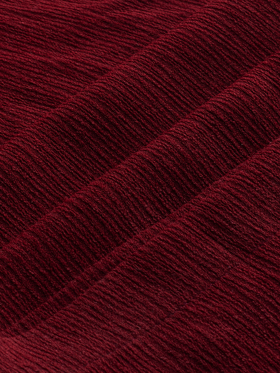 Berry Red Soft Crepe Wide-Leg Trousers