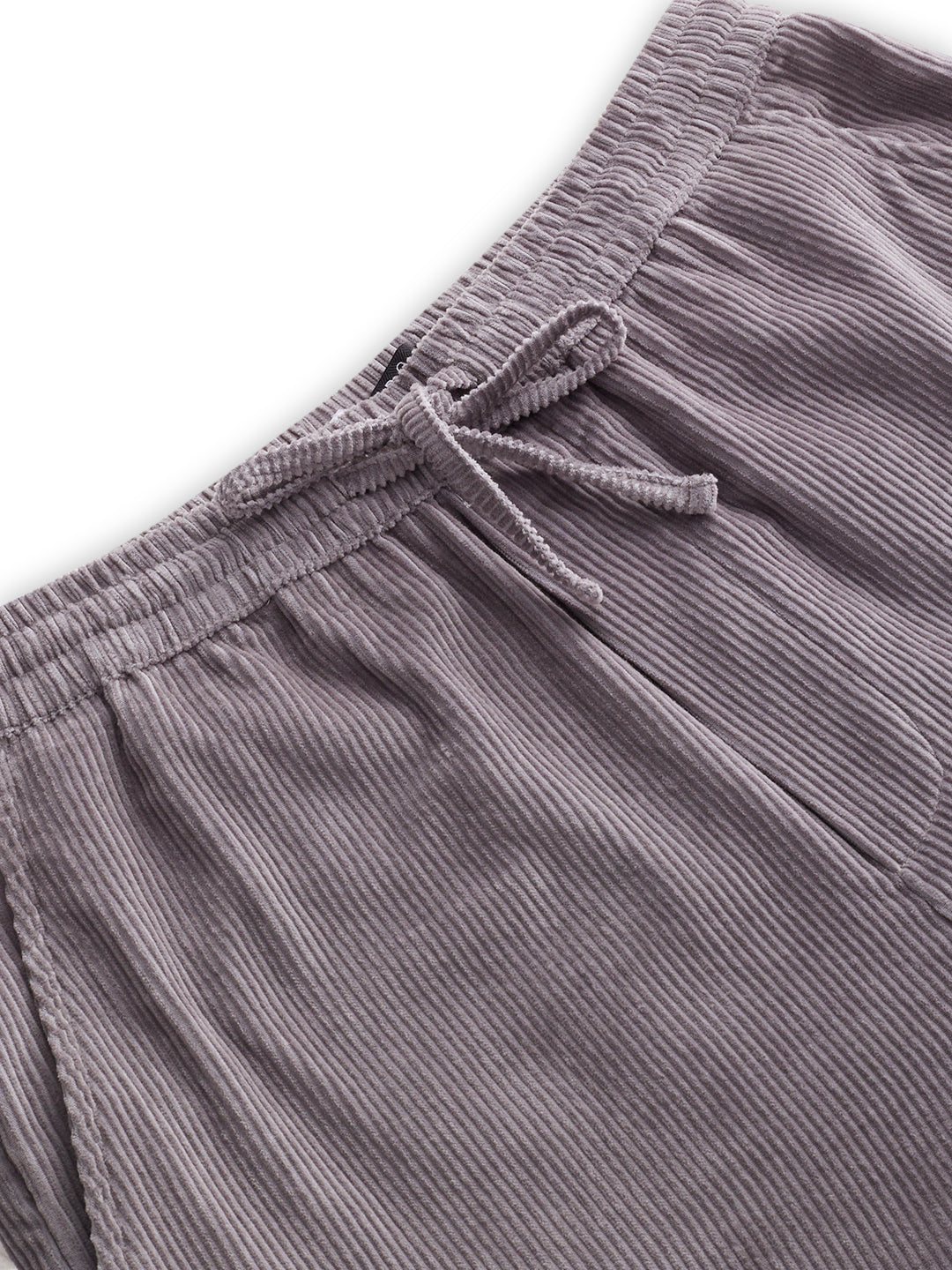 Premium Grey Corduroy Straight-Fit Trousers