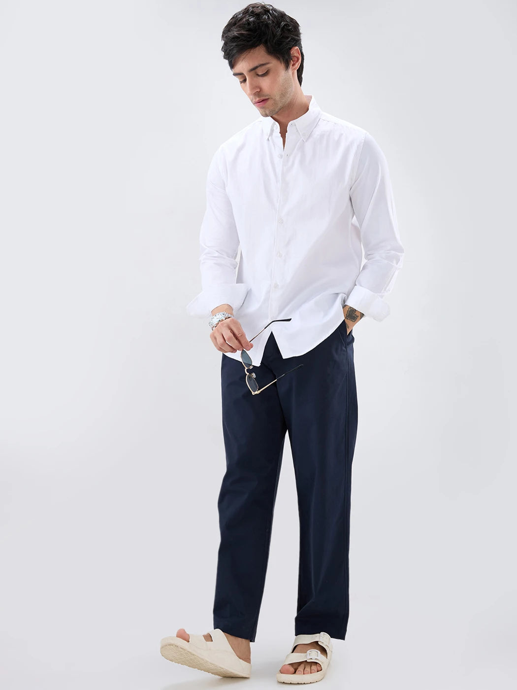 Midnight Navy Tapered Trousers