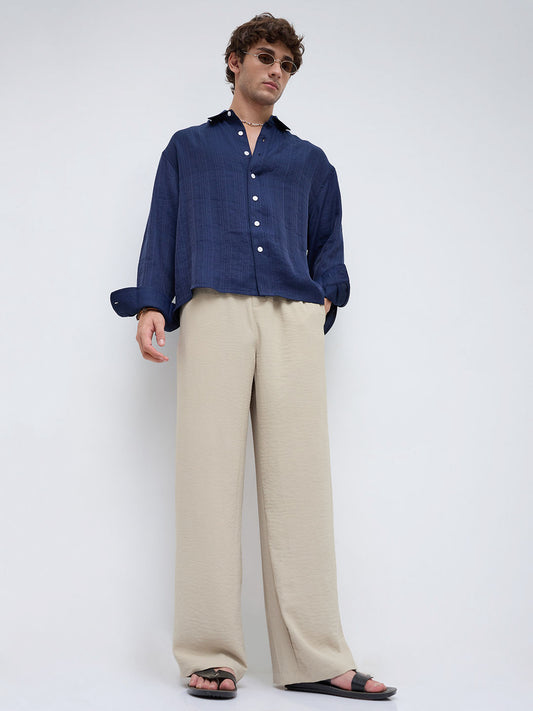 Squelchy Dusty Beige Wide Leg Trousers