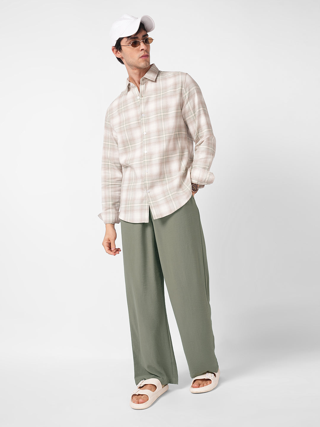 Squelchy Ash Grey Wide Leg Trousers