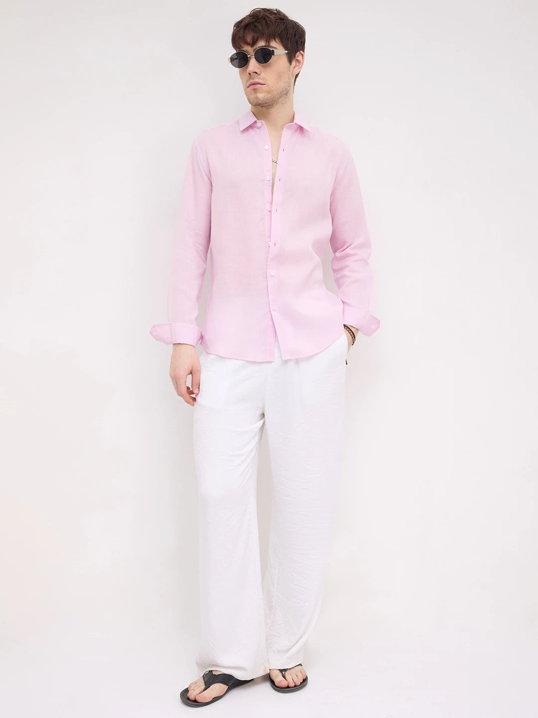 Iconic Pink Lyocell Fine Textured Shirt