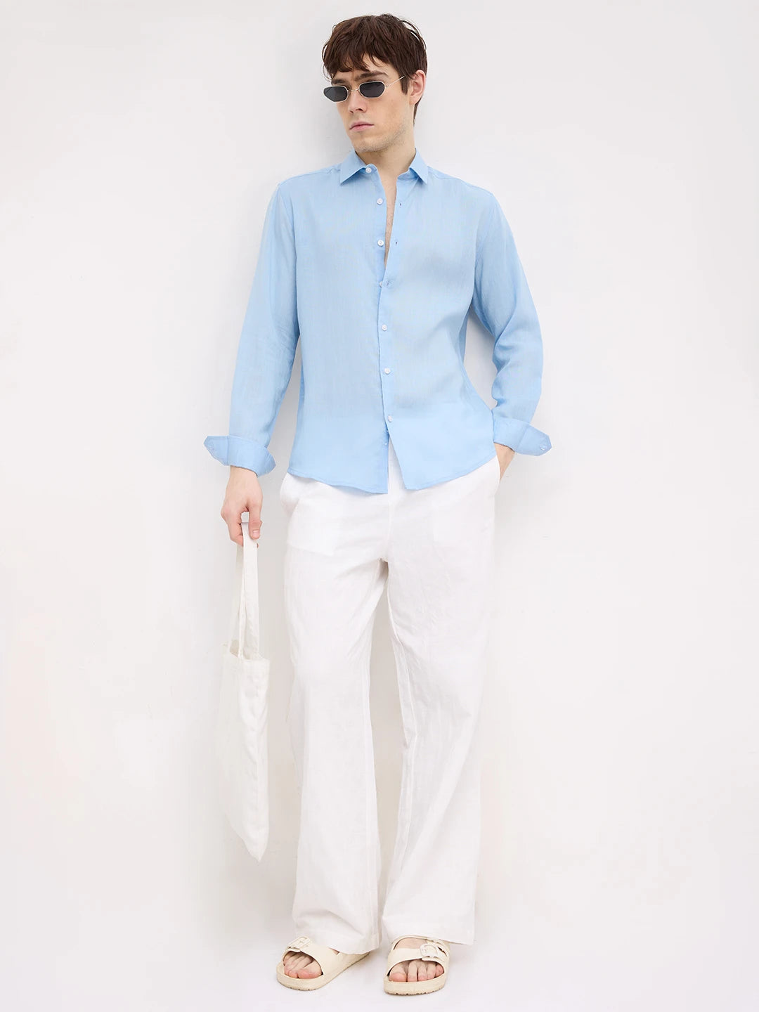 Refreshing Breezy Blue Lyocell Shirt