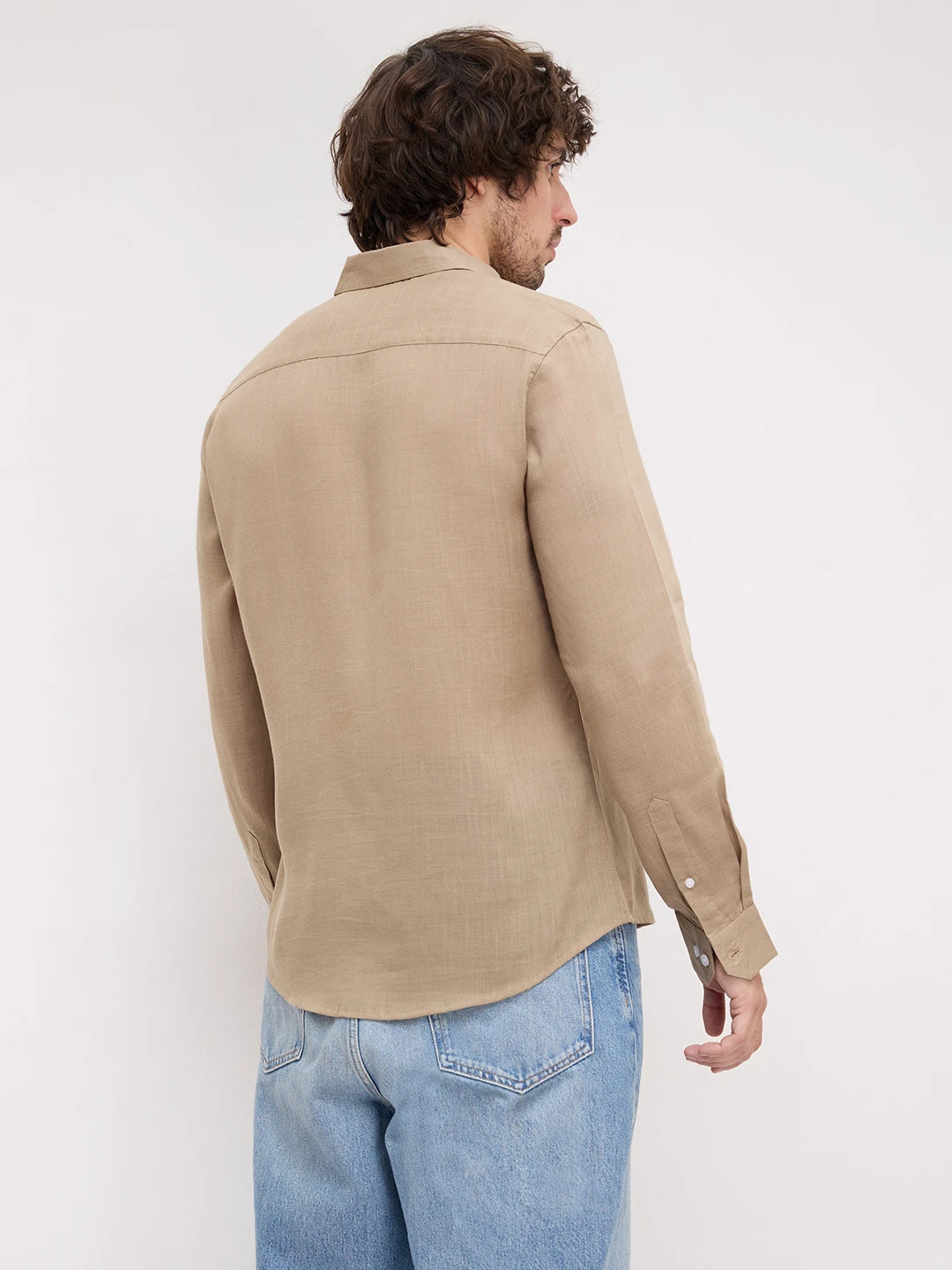 Warm Khaki Fine Textured Shirt