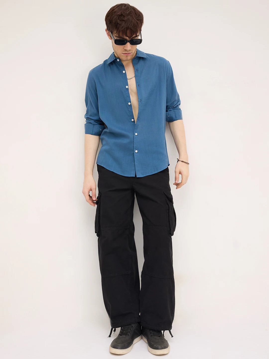 Luxe Ink Blue Lyocell Shirt