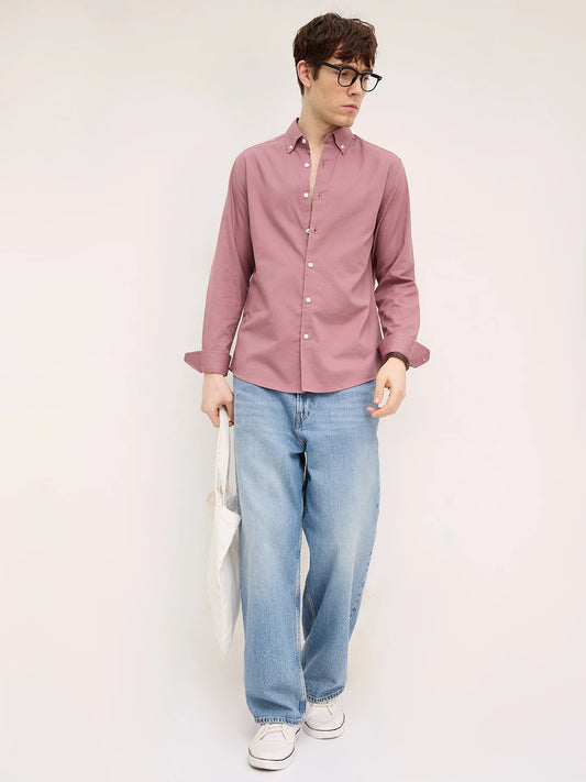 Dusty Rose Pink Button-Down Collar Shirt