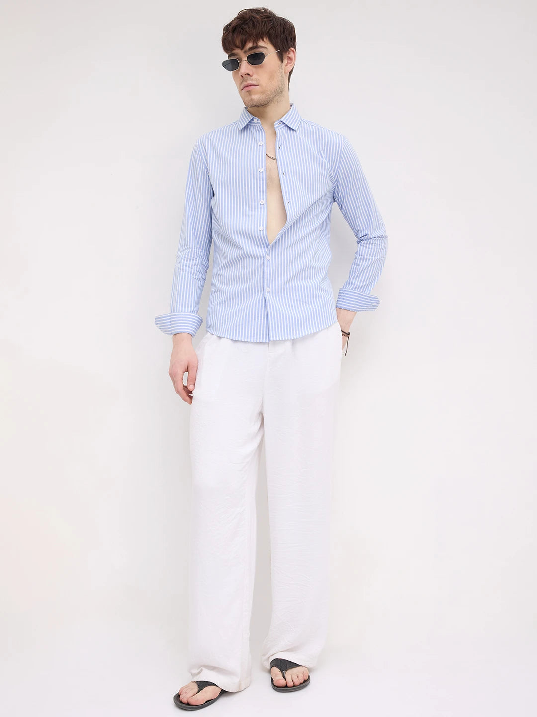 Timeless Blue Candy Striped Shirt