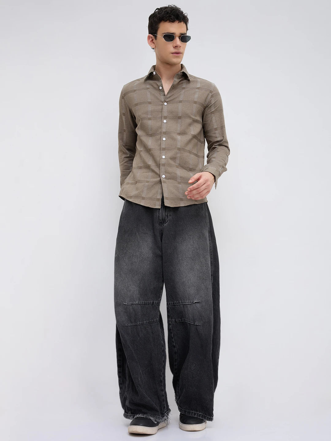 Distinctive Forest Olive Checks Shirt