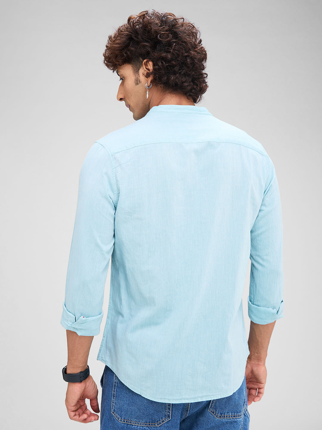 Solid Turquoise Blue Shirt