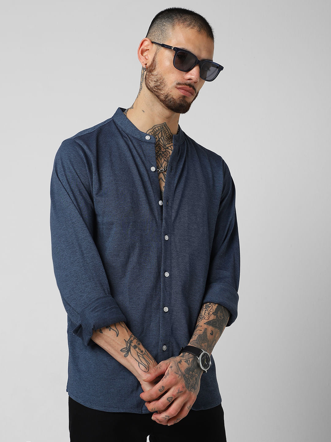 Blue Knitted Shirt
