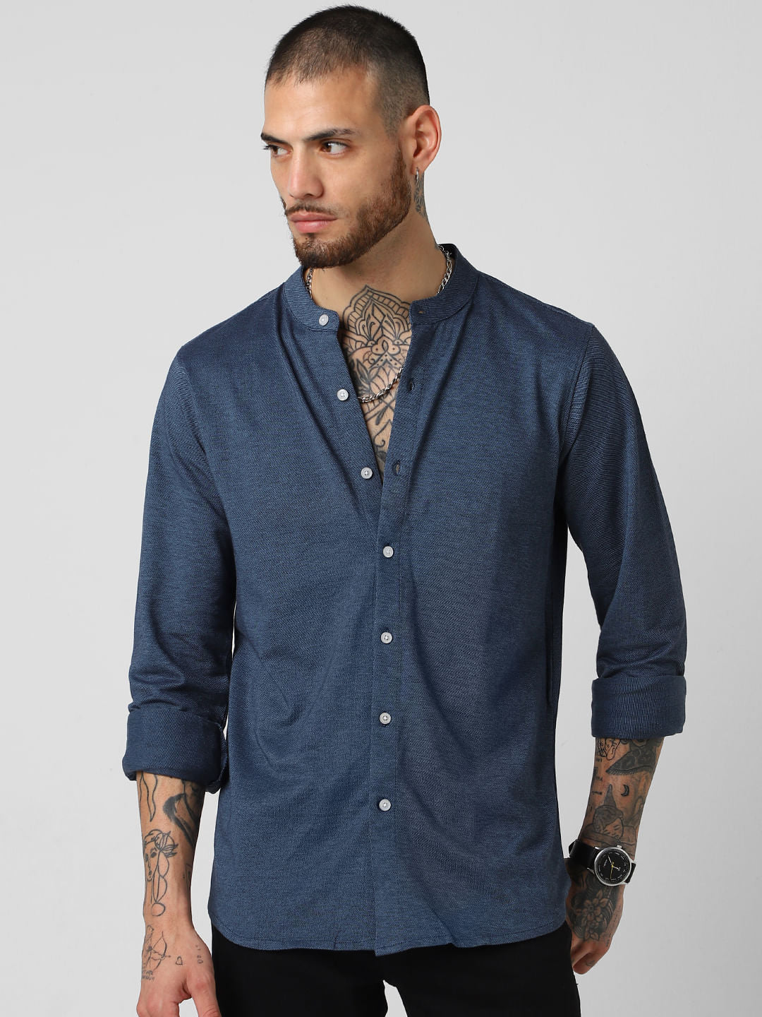 Blue Knitted Shirt