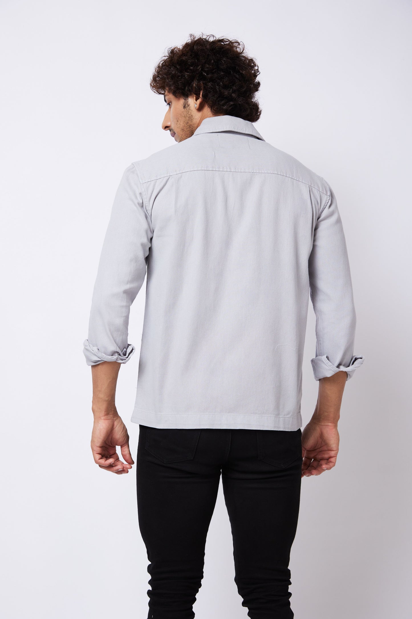 Grey Double Pocket Overshirt