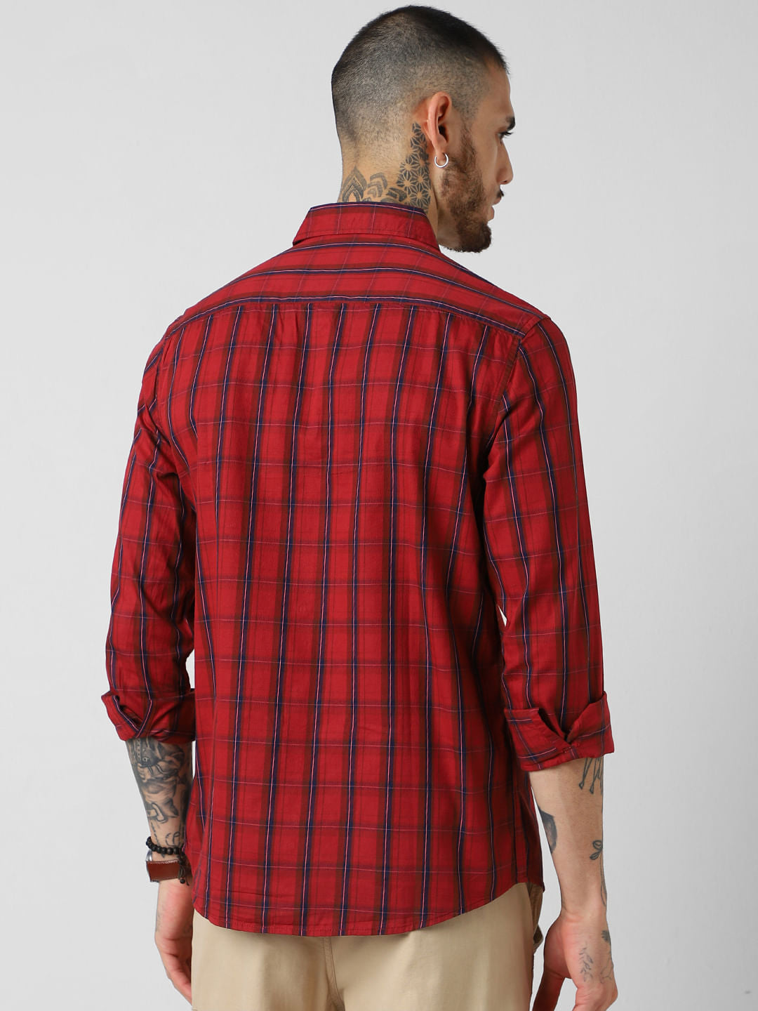 Berry Red Checked Shirt