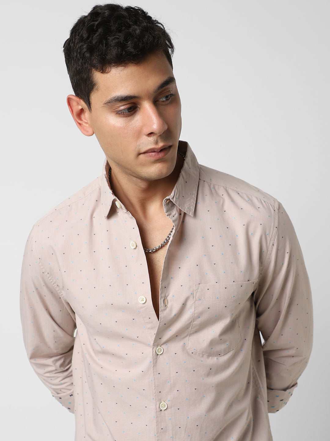 Beige Dobby Shirt