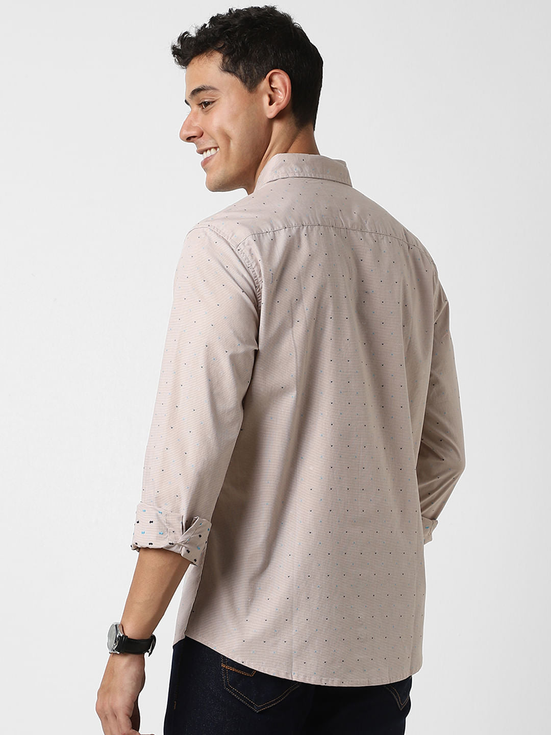Beige Dobby Shirt