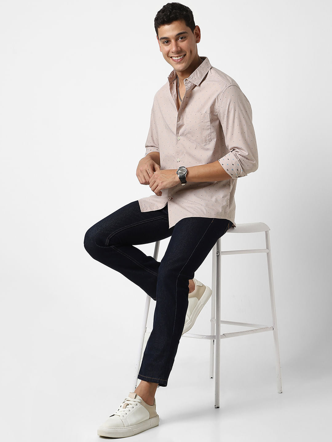 Beige Dobby Shirt