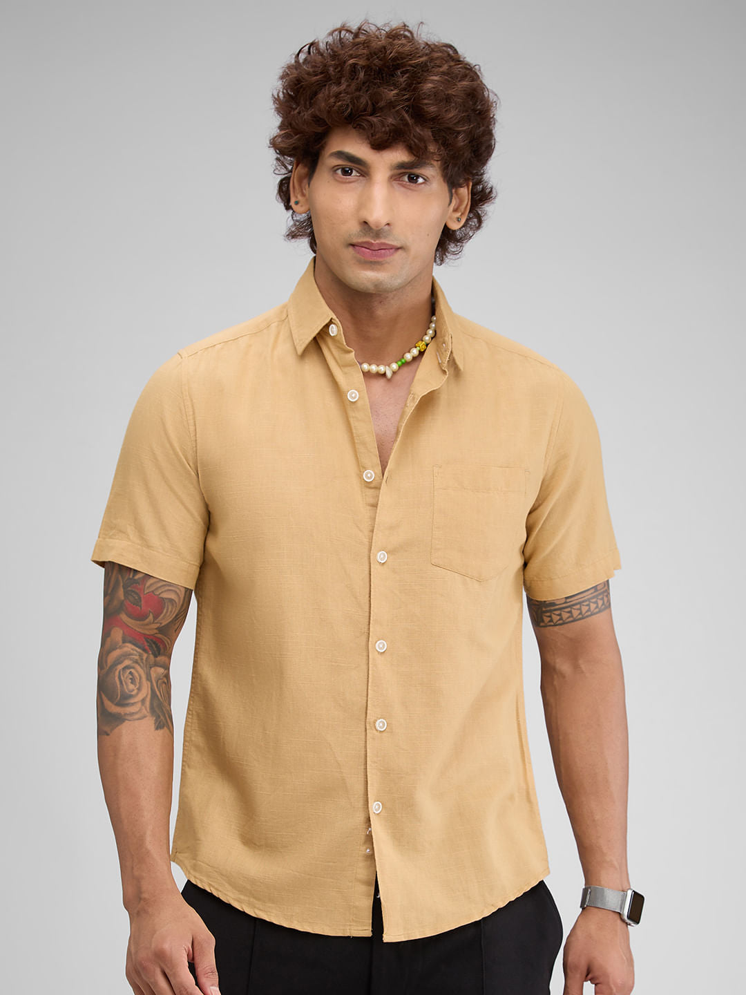 Solid Khaki Shirt