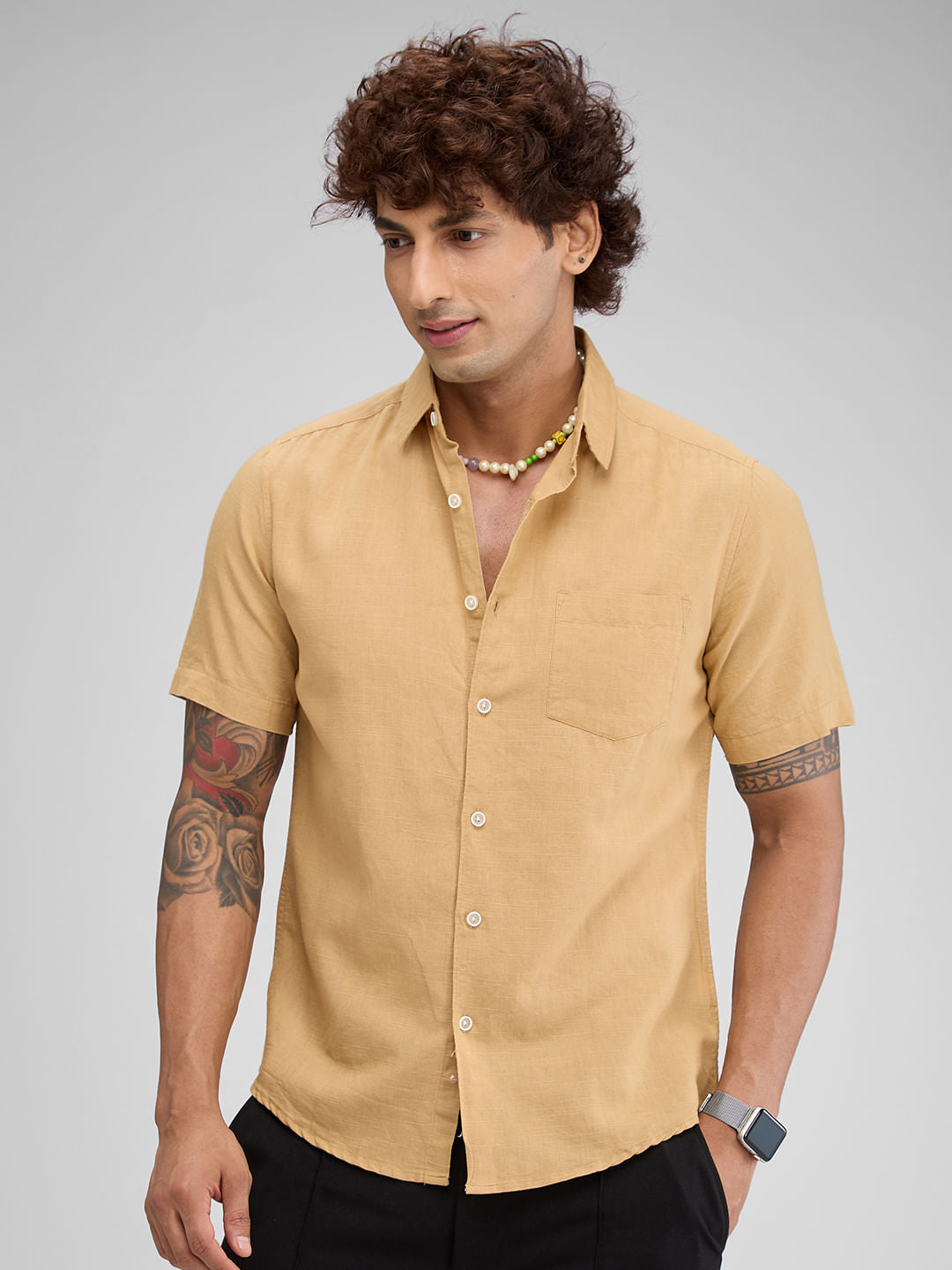 Solid Khaki Shirt