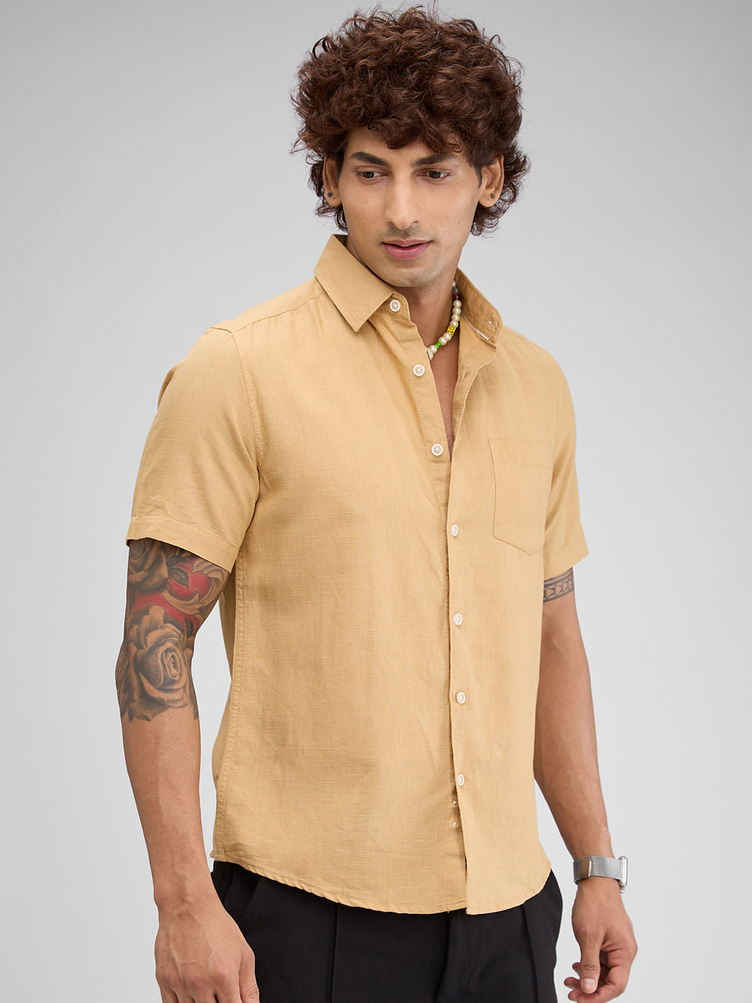 Solid Khaki Shirt