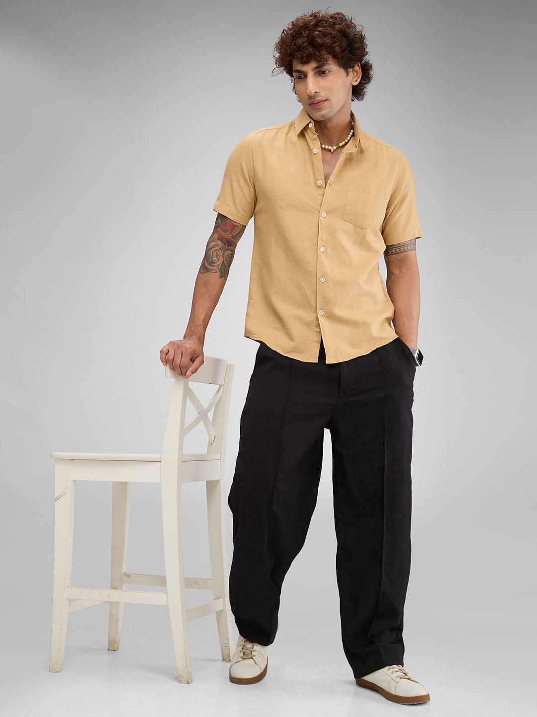 Solid Khaki Shirt