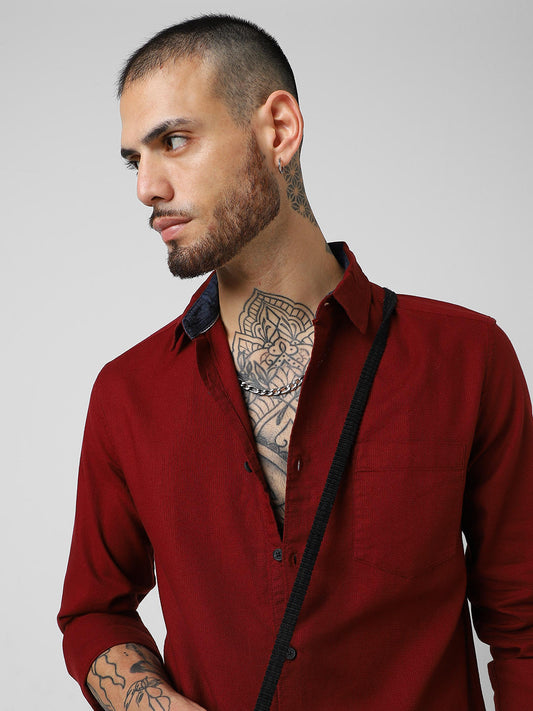Solid Maroon Shirt