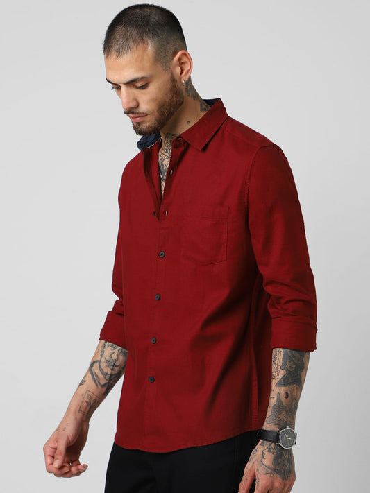 Solid Maroon Shirt