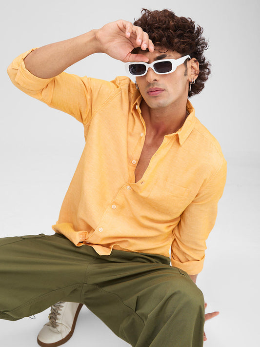 Textured Mustard Shirt