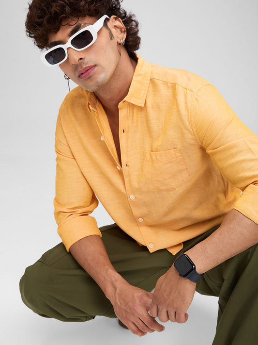 Textured Mustard Shirt