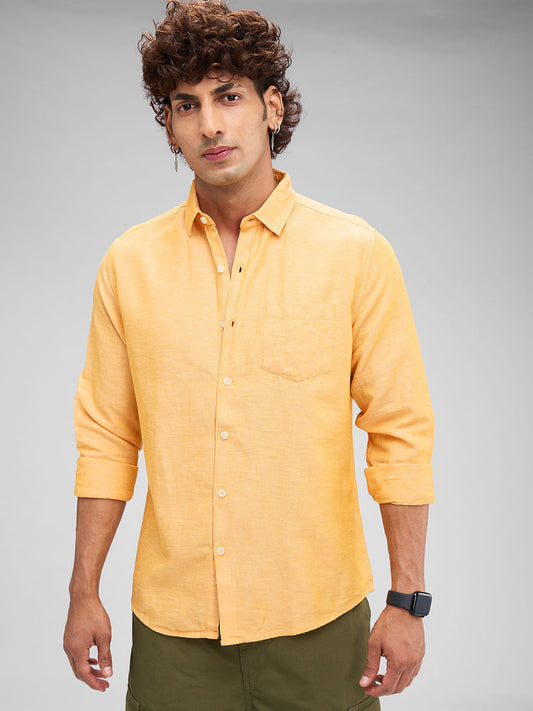 Textured Mustard Shirt
