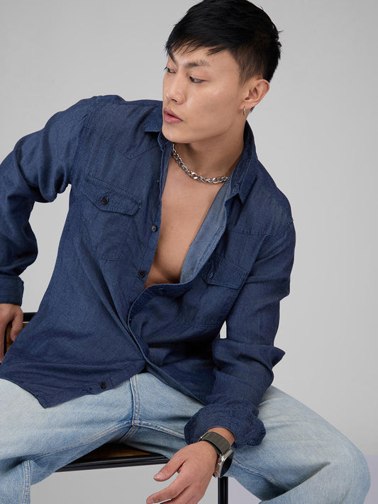 Double Pocket Denim Overshirt