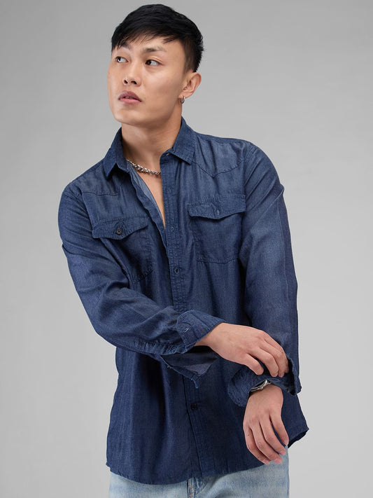 Double Pocket Denim Overshirt
