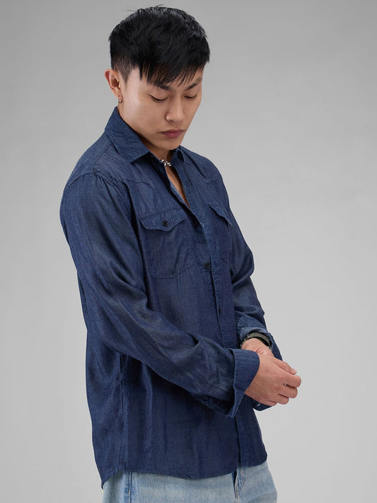Double Pocket Denim Overshirt