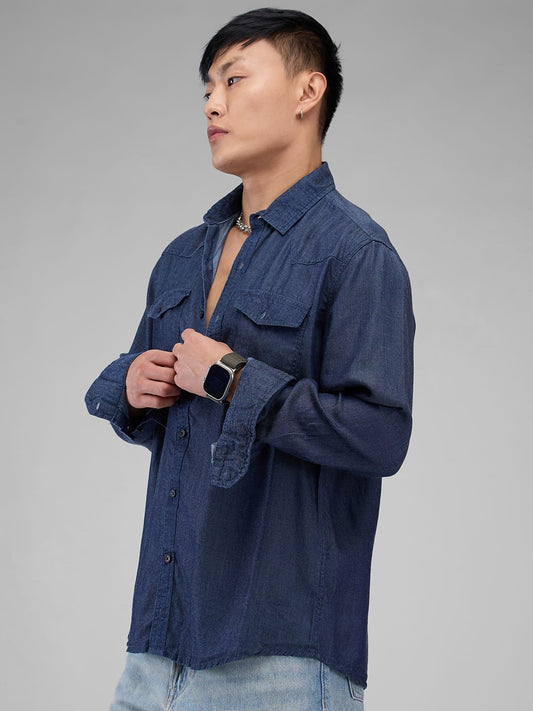 Double Pocket Denim Overshirt